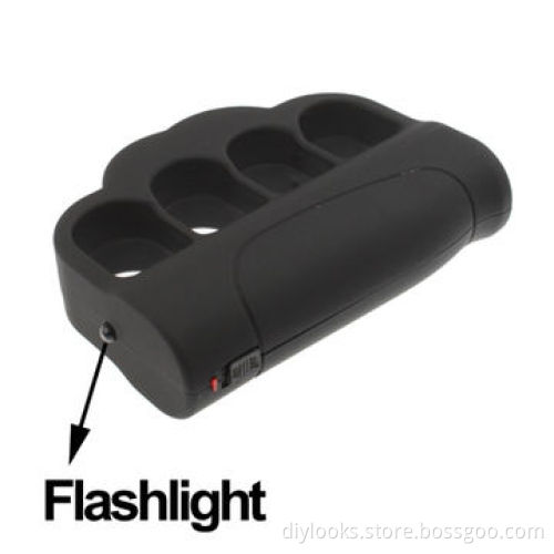 Self-defensive Security Knuckles Stun Gun with FlashlightNew